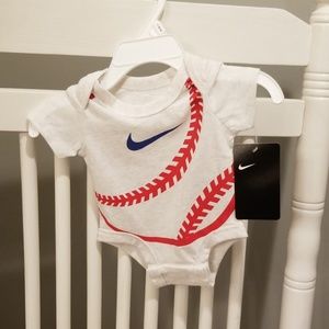 NWT. Nike Newborn Baseball Onesie
